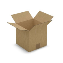 10 quadratische Verpackungskartons 20 x 20 x 20 cm - Einfache Wellpappe