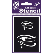 Schablone - KI-SIGN - Ägyptisches Auge - 7x10 cm - Unisex - Erwachsene