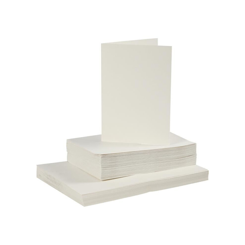 Cream Creotime Cards With Envelopes 10.5 X 15 Cm 50 Sets