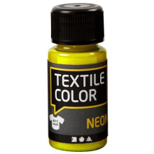 Peinture pour tissus - Textile Color - Jaune Néon - 50 ml - Mixte - Créativité illimitée