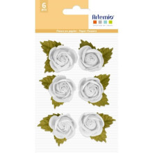 6 Flores de Papel - Branco