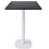 60 x 60 cm high table - Round model with metallic slate white base 1