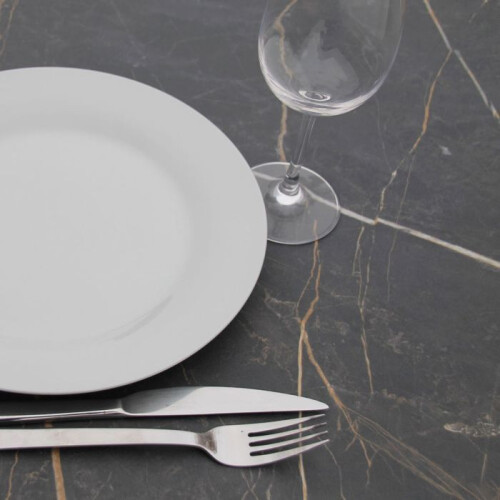 60 x 60 cm high table - Round model white samas marble base 2