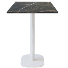 60 x 60 cm high table - Round model white samas marble base