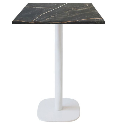 60 x 60 cm high table - Round model white samas marble base