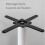 Base for high table height 110 cm Round white model 2