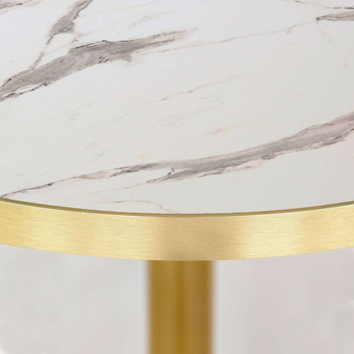 Round high table Ø 60 cm Rome bistro white marble 2