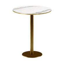 Round high table Ø 60 cm Rome bistro white marble
