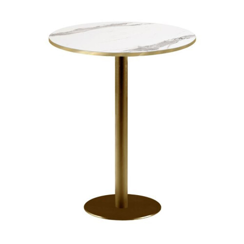 Round high table Ø 60 cm Rome bistro white marble
