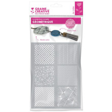 Graine Créative - Schablonensiebdruck für geometrische Polymerpaste