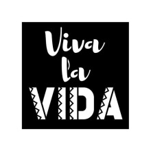 Schablonen - Viva la vida - 12 Stück - 9 x 9 cm - Kunststoff - Mixte