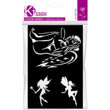 Schablone - KI-SIGN - Feen - 12x18 cm - Für Kinder - Mädchen