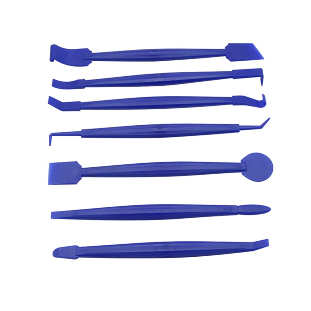 Vinyl Film Tool Set, 7-In-1 Mini Squeegee Kit In With Varying Hardness For Car Tint And Window Film Application Blue 6482260335186