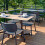 Klappbare Terrasse-Tisch aus Compact HPL in Eiche-Dekor 70 x 70 4