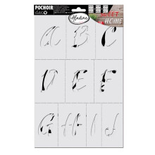 3 Dekorationsschablonen - Alphabet - 20 x 30 cm