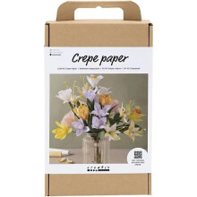DIY Crepepapier-Kit - Frühlingsstrauß - Farbe Weiß - Für Erwachsene - Unisex