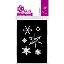 Klebendes Schablonenspray Schneeflocke 7x10 cm
