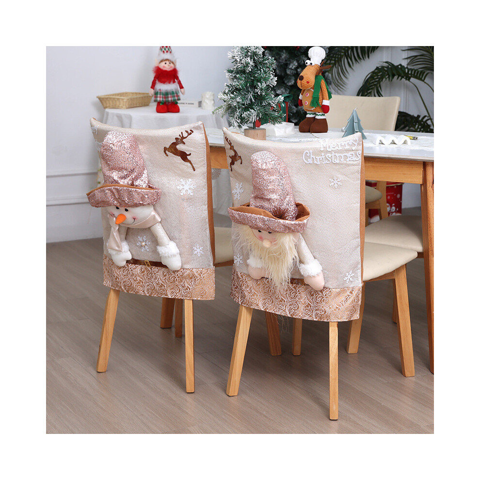 (B) Christmas Chair Cover Fabric Three-dimensional Figurine Chair Back Cover European And  Home Decor Chair Cover Stool Cover-image-OPC-PK99RJ7-NEW