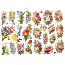 Corte A Die Vintage - Composições Florais - 2 folhas