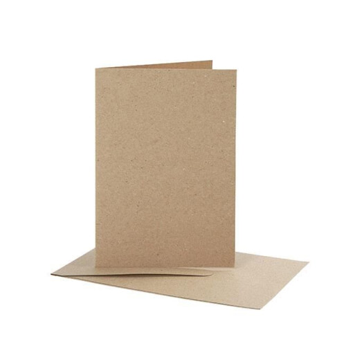 10 Cartões e envelopes kraft