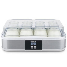 Joghurtbereiter HKOENIG - ELY120 - Kapazität 12 Gläser à 160ml + 1 Behälter für Quark (1,2L) - Programmierbar bis zu 15h - 15W