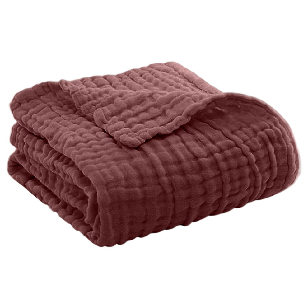 (Red) Muslin Blanket Muslin Blanket Adult Summer Gentle Muslin Blanket-image-OPC-PK99SNY-NEW
