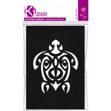 Schablone - KI-SIGN - Maori-Schildkröte - 10x7 cm - Plastik - Unisex