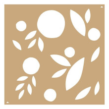 2 Schablonen Kraft Vegetal abstrakt 20 x 20 cm