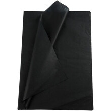 Papel de seda - Diferentes colores - 50 x 70 cm - 10 hojas Negro