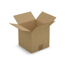 Quadratischer Verpackungskarton 20 x 20 x 20 cm - Einfache Wellung