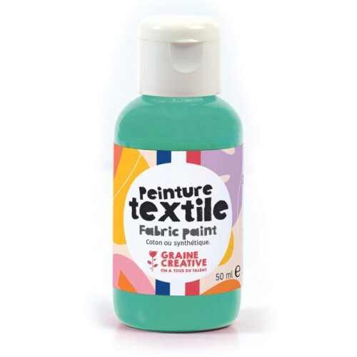 Peinture pour textile 50 ml - vert menthe