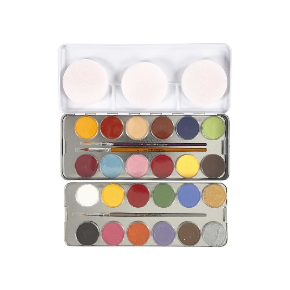 Eulenspiegel Water-Based Makeup Palette - 24 Colors - Metal Box - Vibrant Makeup