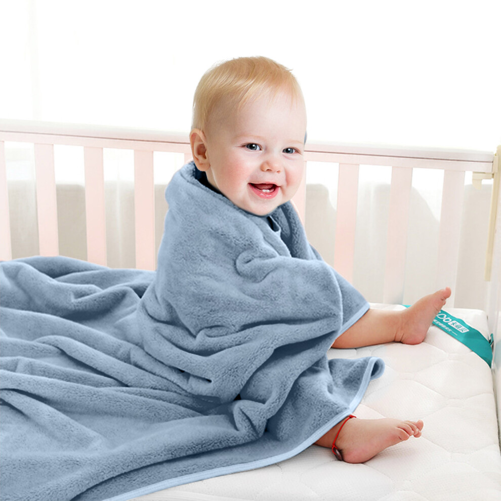 (Blue) Towel Super Soft Little Babi Bath Towel Infant Towel Newborn Towel Blanket Suitable For Little Babi's Delicate