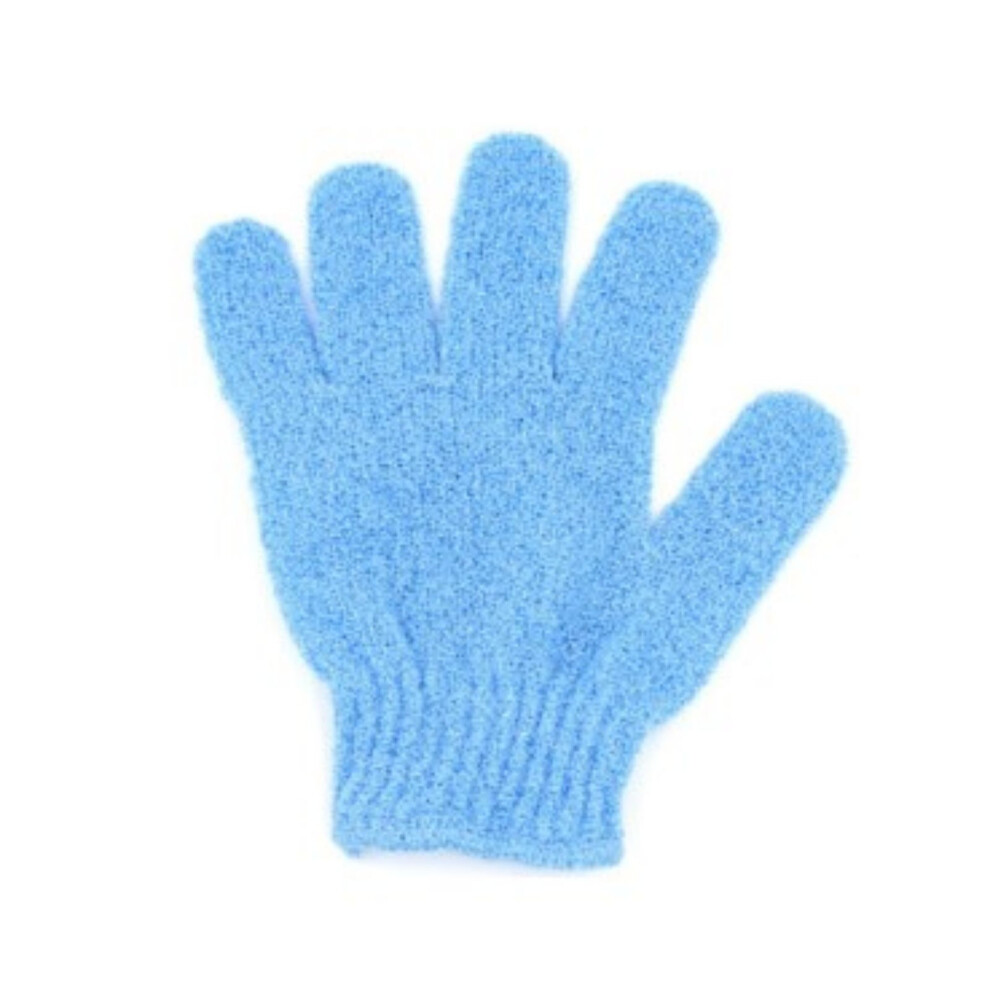 (Blue) 6Pcs Shower Gloves Exfoliating Wash Spa Bath Gloves Foam Bath Resistance Body Massage Cleaning Loofah