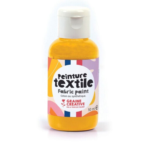 Textile paint 50 ml - golden yellow