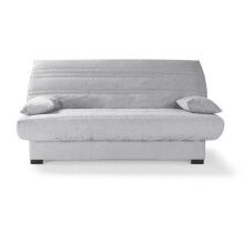 3-seater sofa bed - 17 cm mattress - Light gray fabric - L199 x D96 x H103 cm - CHLOE