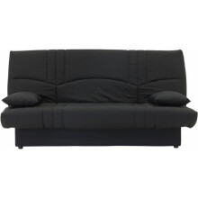 Divano letto clic clac 3 posti - Tessuto Nero - L 190 x P 92 cm - DREAM - Stile Contemporaneo