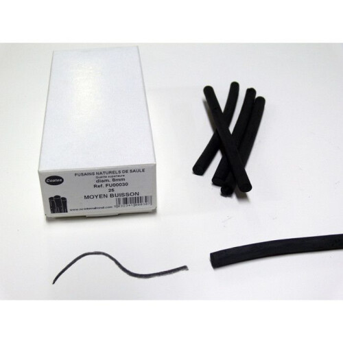 Coates - Medium Bush Charcoals Ø 8 mm 25 pieces
