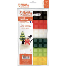 Creative Grain - Modeling Candle 6 Bars Christmas Colors 240 g