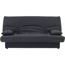 Divano letto clic-clac 3 posti - Tessuto Grigio antracite - L 190 x P 92 cm - DREAM - Stile Contemporaneo