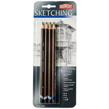 Crayoni da schizzo - Derwent - Set di 4 - HB, 2B, 4B, 8B - Forniture per ufficio