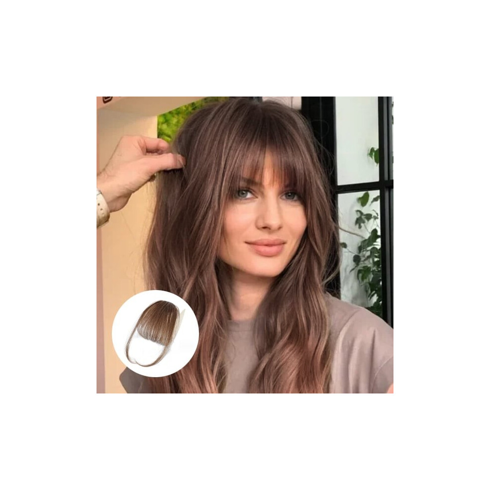 (E) Natural Seamless Hair Extensions With Sideburns Hand-woven Long Airing Bangs Both Sides Chemical Fiber Wig