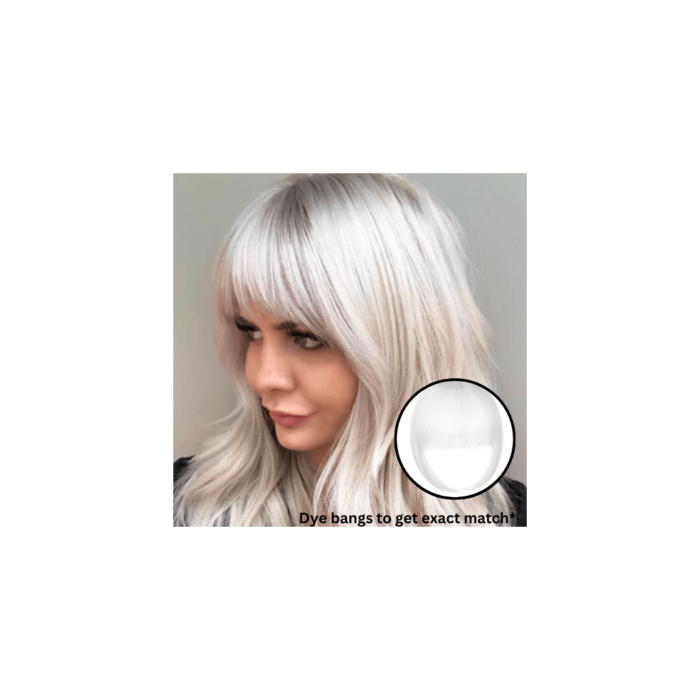 (F) Natural Seamless Hair Extensions With Sideburns Hand-woven Long Airing Bangs Both Sides Chemical Fiber Wig