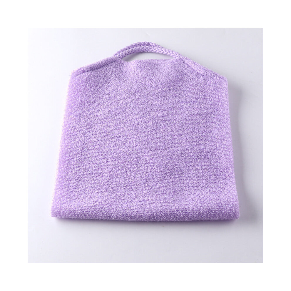 Purple (Purple) Long Nylon Bath Towel With Thickened And Strong Itching Exfoliatingback Rubbing Strip Exfoliating Household Mud Rubbing Bath