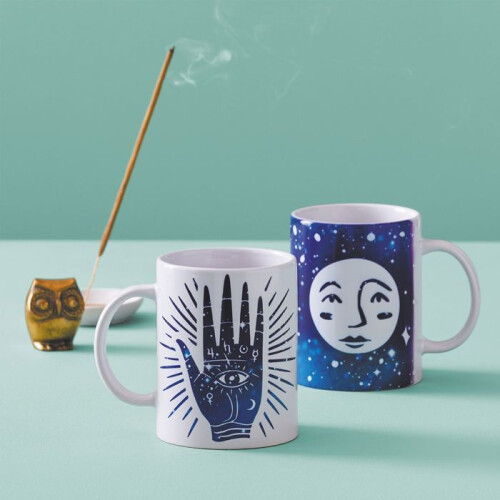 4 feuilles de transfert pour Mug Press - Violet + Bleu 2
