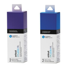 4 hojas de transferencia para prensa de tazas - Violeta + Azul