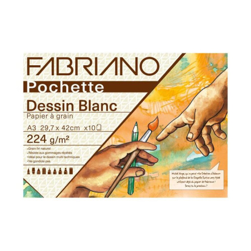 FABRIANO WHITE PAPER - Folder 29.7x42 - 224 g/m² - 10 sheets