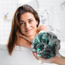 (Green) Dreamy And Colorful Bath Flower-soft And Non Scattering-scrubbing Bath-high Beauty And Friendly Bath