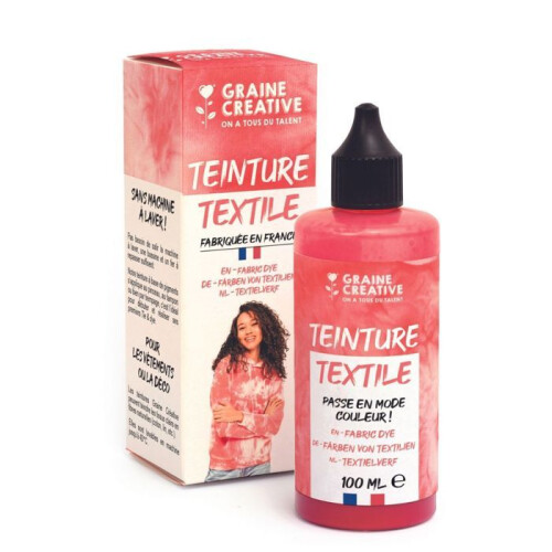 Textile paint 100 ml tie and die effect - coral