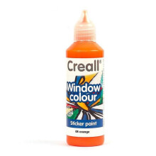 Tinta para janela reposicionável Creall Glass 80 ml - laranja
